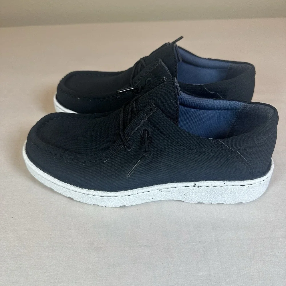 Justin Boots Hazer Black Slip On-JM338 Men's 7.5M New W/Box! Fast‎ Shipping!